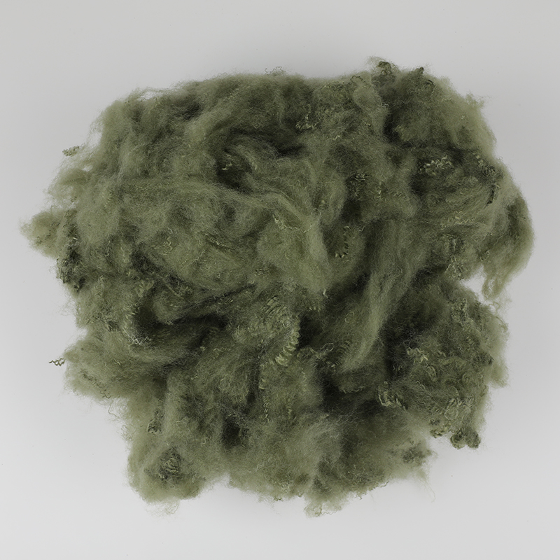 Army Greenwool kehruu polyesterikatkokuitu 3D×64mm