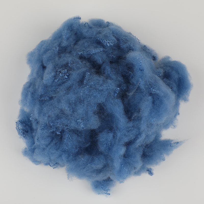 Cowboy Blue Wool kehruu polyesterikatkokuitu 3D×64mm